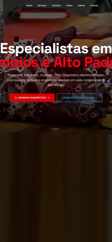 Site Bitello na versão mobile