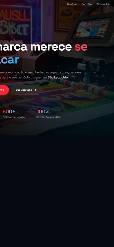 Site Style SL na versão mobile